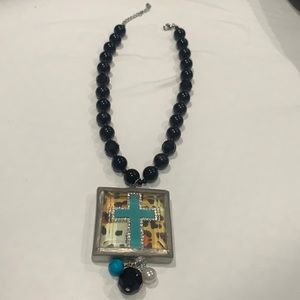 Glass treasure box necklace